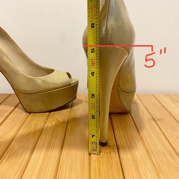 LAST CHANCE | Brian Atwood Platform Peep Toe Stilettos - Picture 7 of 17